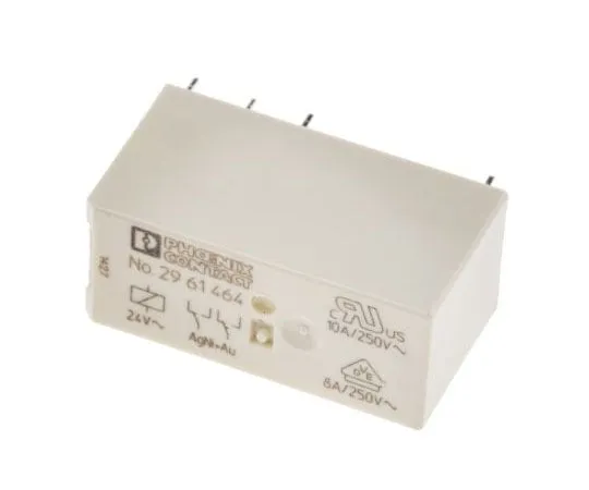 63-7596-21　Phoenix ContactREL-MR- 24AC/21-21AU DPDT Non-Latching Relay PCB Mount, 24V ac Coil, 50mA　2961464