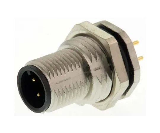 63-7726-48　Binder 713 Series M12 Panel Mount Connector, 4 contacts Socket　09-3431-90-04
