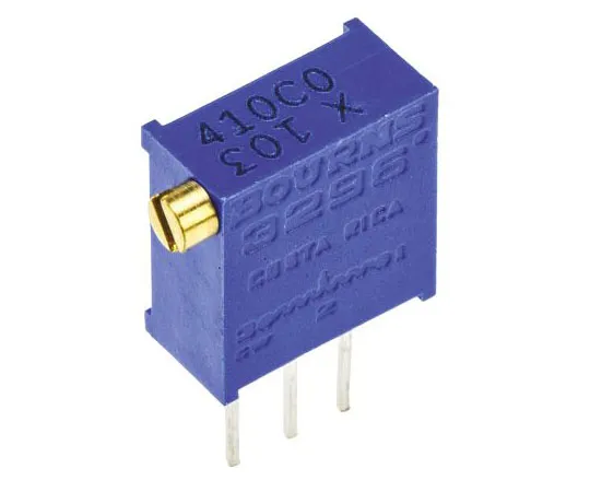 63-7608-23　10kΩ Through Hole Trimmer Potentiometer 0.5W Side Adjust Bourns 3296 Series　3296X-1-103LF