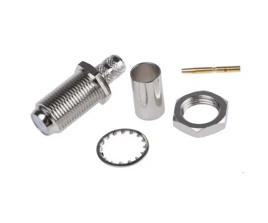 63-7711-83　Amphenol Straight Cable Mount Mount 75Ω F Connector, jack, Crimp Termination　F6411A2-NT3G-3-75