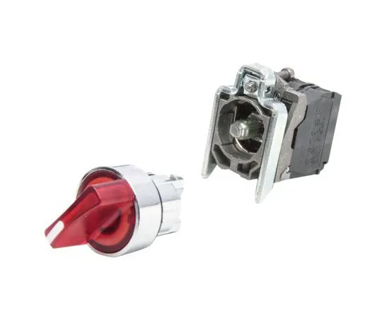 63-7632-70　Schneider Electric 2 Position 90° Rotary Switch, 600 V ac/dc, 6 A ac, 550 mA dc, Handle, Stay Put Actuator　XB4BK124B5