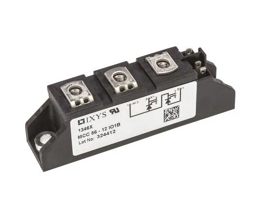 63-7666-10　IXYS, MCC56-12io1B, Dual Thyristor Module SCR, 64A 1200V, 7-Pin TO-240AA　MCC56-12io1B
