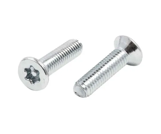 63-7573-87　Bright Zinc Plated Flat Steel Tamper Proof Security Screw, M3 x 12mm　482-8133