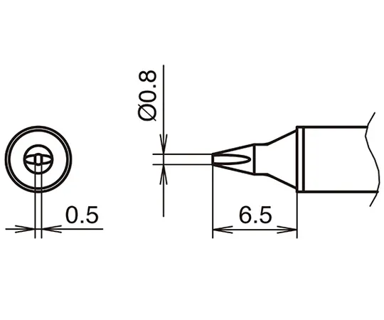 68-2220-57　Trowel Tip 0.8D Type 400°C For FX-1001　T31B-02D08