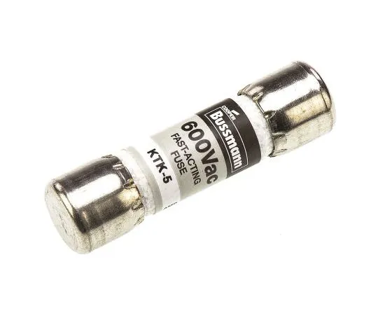 63-7558-84　Cooper Bussmann, 5A Melamine Cartridge F***, 10 x 38mm, Speed F　KTK-5