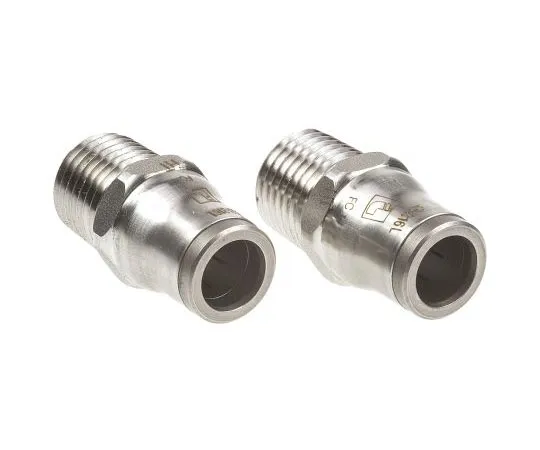 63-7617-12　Legris Pneumatic Straight Threaded-to-Tube Adapter, NPT 1/4 Male, Push In 8 mm　3805 08 14