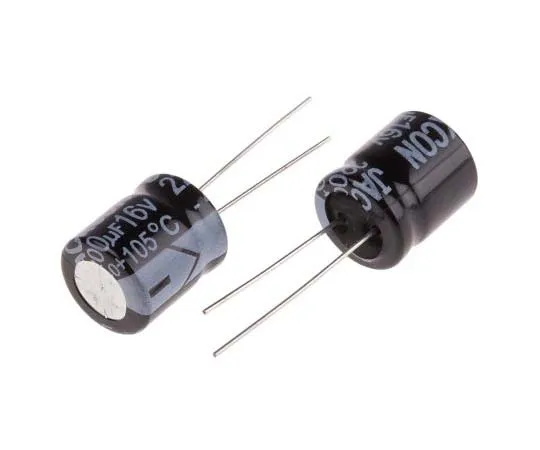 63-7736-61　RS PRO 2200μF 16V dc Aluminium Electrolytic Capacitor, Through Hole 13 (Dia.) x 16mm +105°C 13mm 5mm 16mm　711-1009