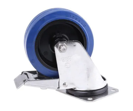 63-7598-63　LAG Braked Swivel Swivel Castor, 180kg Load Capacity, 125mm Wheel Diameter　31128BFR
