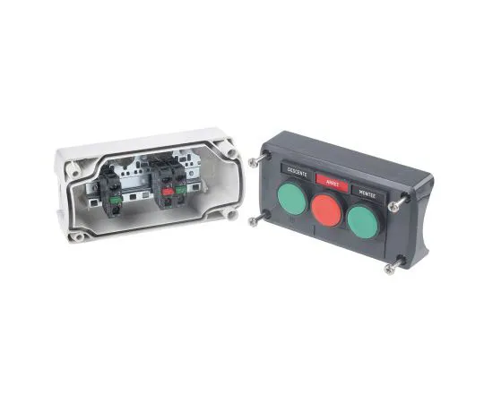 63-7632-57　Schneider Electric Harmony XALD 2NO, NC Enclosed Push Button, IP66, IP67, IP69, IP69K 62mm Dark Grey/Light Grey　XALD321