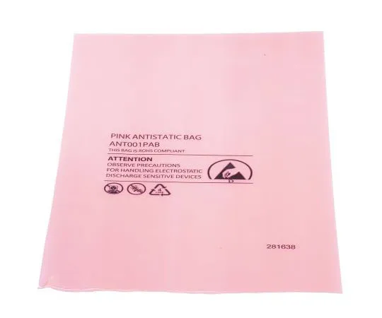 63-7578-34　Antistatic pink bag, 155x254mm　484-9073