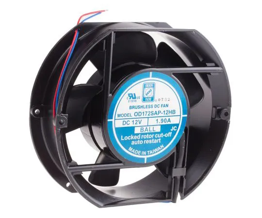 63-7641-59　RS PRO Axial Fan, 172 x 51mm, 230cfm, 23W, 12 V dc　619-6696