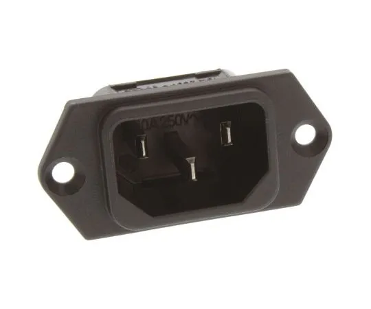63-7620-41　Schurter C14 Panel Mount IEC Plug Male, 10A, 250 V ac　6100.33