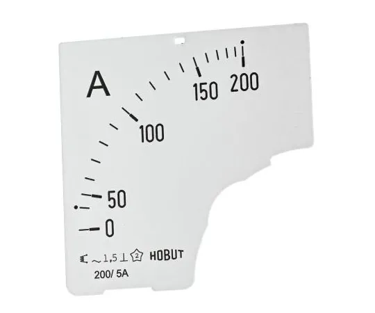 63-7615-03　HOBUT D72SD Panel Meter Scale 0/200A For 200/5A CT AC, 72mm x 72mm Moving Iron　D72 DIAL 0/200A
