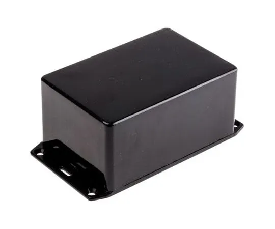 63-7585-90　Hammond 1591, ABS Enclosure, IP54, Flanged, 120 x 80 x 55mm　1591TFLBK