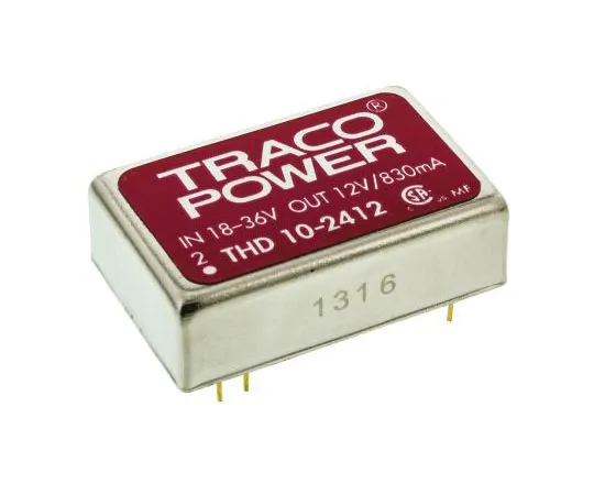 63-7599-94　TRACOPOWER THD 10 10W Isolated DC-DC Converter Through Hole, Voltage in 18 → 36 V dc, Voltage out 12V dc　THD 10-2412