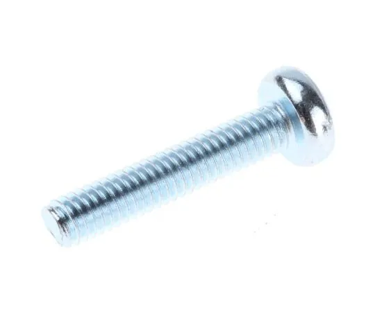 63-7573-76　Zinc plated & clear Passivated Pan Steel Tamper Proof Security Screw, M4 x 20mm　482-7966