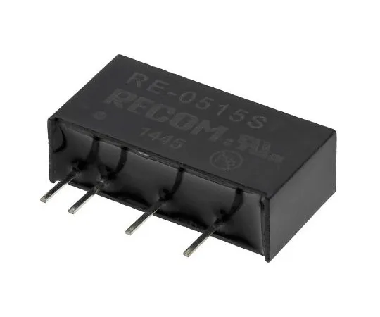 63-7567-98　Recom RE 1W Isolated DC-DC Converter Through Hole, Voltage in 4.5 → 5.5 V dc, Voltage out 15V dc　RE-0515S