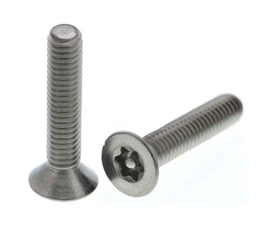 63-7642-28　Plain Flat Stainless Steel Tamper Proof Security Screw, M4 x 20mm　621-2552