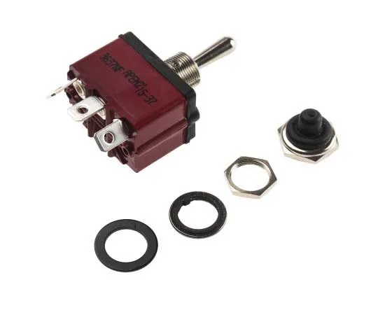 63-7701-37　APEM Single Pole Single Throw (SPST) Toggle Switch, (On)-Off-(On), IP67, Panel Mount　3637NF/2