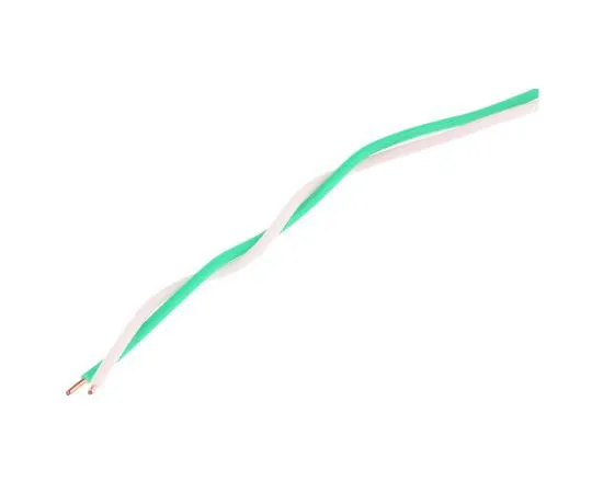 63-7605-30　Decelect Forgos 1 Pairs 100m 2 Core Telephone Cable, Unshielded Green/White Sheath 100 V　SPE191370