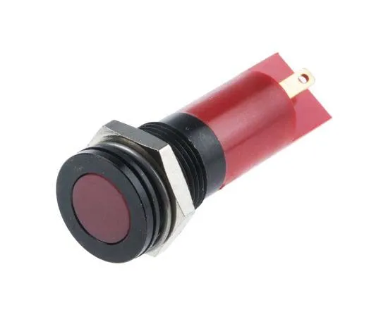 63-7717-69　RS PRO Red Indicator, 12 V dc, 14mm Mounting Hole Size, Solder Tab Termination, IP67　703-8863