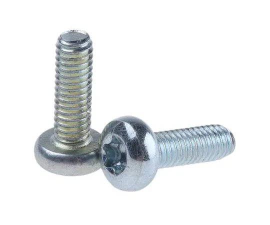 63-7573-75　Zinc plated & clear Passivated Pan Steel Tamper Proof Security Screw, M4 x 12mm　482-7950