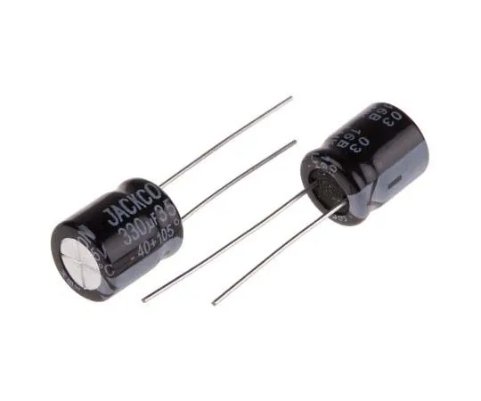 63-7737-11　RS PRO 330μF 35V dc Aluminium Electrolytic Capacitor, Through Hole 10 (Dia.) x 12mm +105°C 10mm 5mm 12mm　170-1219