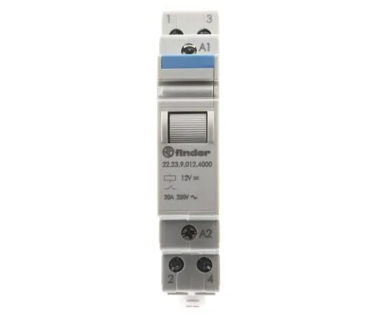 63-7600-58　Finder22 Series SPST-NC, SPST-NO Non-Latching Relay DIN Rail, 12V dc Coil, 20A　22.23.9.012.4000