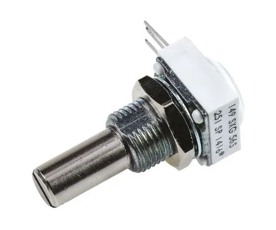 63-7578-12　Vishay 1 Gang Rotary Cermet Potentiometer with a 6.35 mm Dia. Shaft, 250Ω, ±10%, 1W, Linear 14910F0GJSX10251KA　14910F0GJSX10251KA
