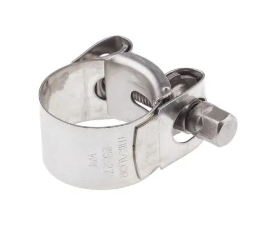 63-7611-76　MIKALOR Stainless Steel Bolt Drive, 18mm Band Width, 25mm - 27mm Inside Diameter　M0301305-9