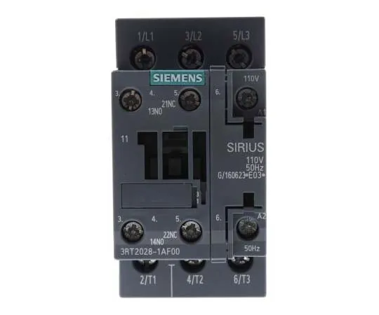63-7721-83　Siemens 3 Pole Contactor, 38 A, 110 V ac Coil, SIRIUS Innovation, 3NO, 18.5 kW　3RT2028-1AF00