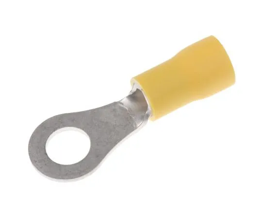 63-7696-21　JST FV Series Insulated Crimp Ring Terminal, M6 (1/4) Stud Size, 2.6mm² to 6.6mm² Wire Size, Yellow　FVWS5.5-6(LF)