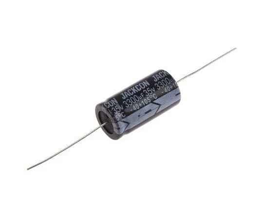 63-7728-56　RS PRO 3300μF 35V dc Aluminium Capacitors, Through Hole 18 (Dia.) x 36mm +105°C 18mm 36mm　173-0283