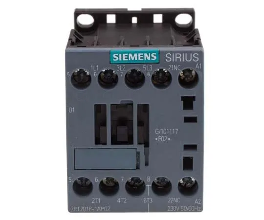 63-7721-52　Siemens 3 Pole Contactor, 16 A, 230 V ac Coil, SIRIUS Innovation, 3NO, 7.5 kW　3RT2018-1AP02