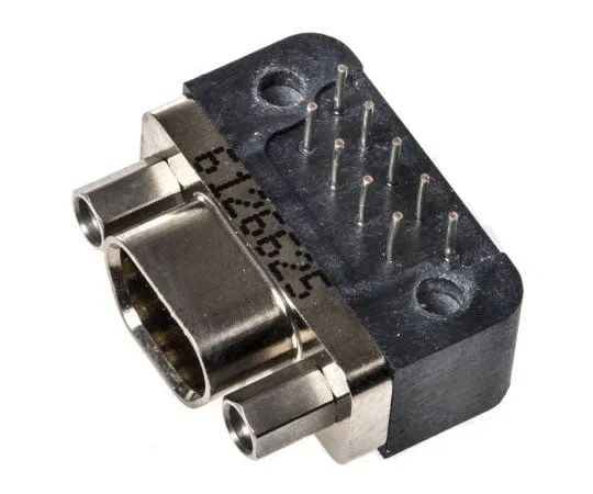 63-7635-48　Glenair MWDM Series, 9 Way Right Angle Through Hole Micro-D PCB Connector Socket, 2.54mm Pitch　MWDM2L-9SCBRP-.110