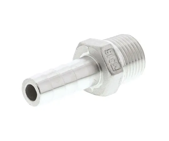 63-7592-49　RS PRO Stainless Steel Hexagon Hose Nipple 1/2in R(T) Male Male 2.22in　499-3754