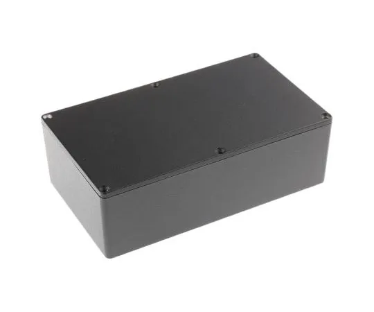 63-7613-13　Hammond 1590, Die Cast Aluminium Enclosure, IP54, Shielded, 192 x 111 x 57mm　1590R1BK