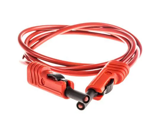 63-7596-25　Hirschmann Test & Measurement Patch Cord, 16A, 30 V ac, 60 V dc, Red, 1m Lead Length　973646101