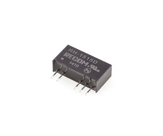 63-7672-52　Recom RH 1W Isolated DC-DC Converter Through Hole, Voltage in 13.5 → 15.5 V dc, Voltage out ±15V dc　RH-1515D