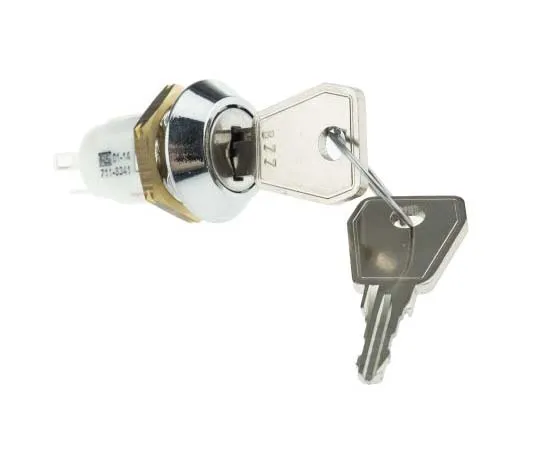 63-7740-07　Key Switch, SP-CO, 3 A @ 50 V dc, 5 A @ 115 V ac 3-Way, -20 → +65°C　SRL-5-F-D-2