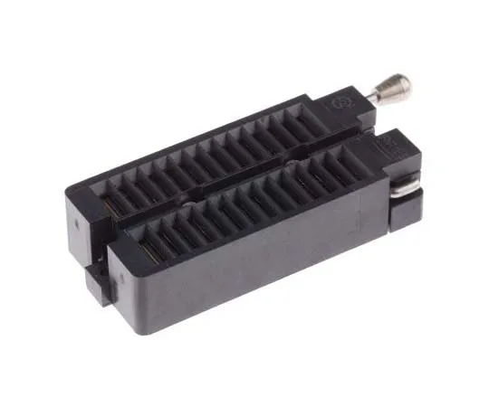 63-7734-29　Aries Electronics 2.54mm Pitch 28 Way Through Hole Universal ZIF Test Socket　28-6554-11