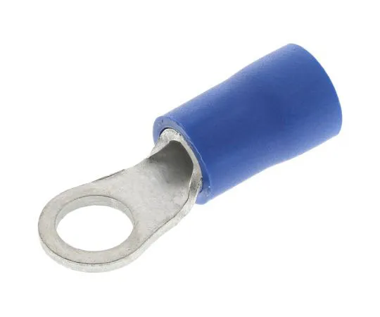 63-7696-07　JST FV Series Insulated Crimp Ring Terminal, 4mm Stud Size, 1mm² to 2.6mm² Wire Size, Blue　FVWS2-M4