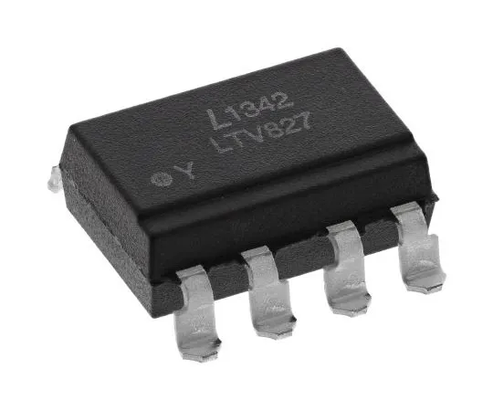 63-7698-36　Lite-On, LTV-827S-TA1 DC Input Transistor Output Dual Optocoupler, Surface Mount, 8-Pin PDIP　LTV-827S-TA1
