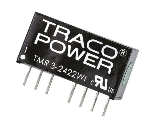 63-7658-21　TRACOPOWER TMR 3WI 3W Isolated DC-DC Converter Through Hole, Voltage in 9 → 36 V dc, Voltage out ±12V dc　TMR 3-2422WI