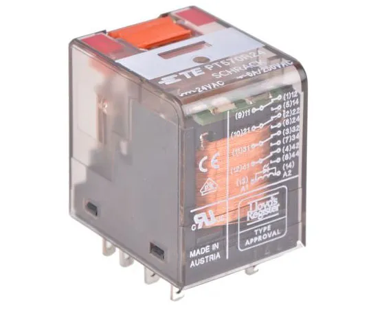 63-7616-51　TE ConnectivityPT 4PDT Non-Latching Relay PCB Mount, 24V ac Coil, 6A　PT570R24 7-1415001-1