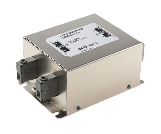 63-7605-32　Schaffner FN2410 Series 16A 250 V ac 400Hz Chassis Mount RFI Filter, with Screw Terminals, Single Phase　FN2410-16-44