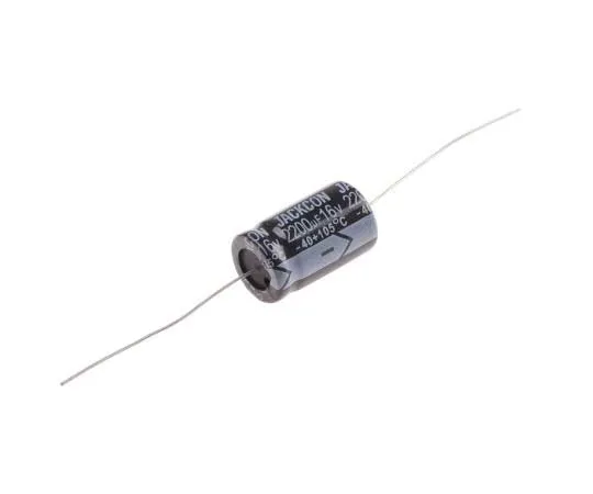 63-7728-49　RS PRO 2200μF 16V dc Aluminium Electrolytic Capacitor, Through Hole 13 (Dia.) x 26mm +105°C 13mm 26mm　162-0730