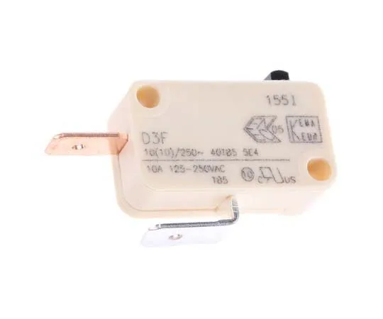 63-7723-70　SPST-NO Button Microswitch, 10 A @ 250 V ac　D3F4-V1AA