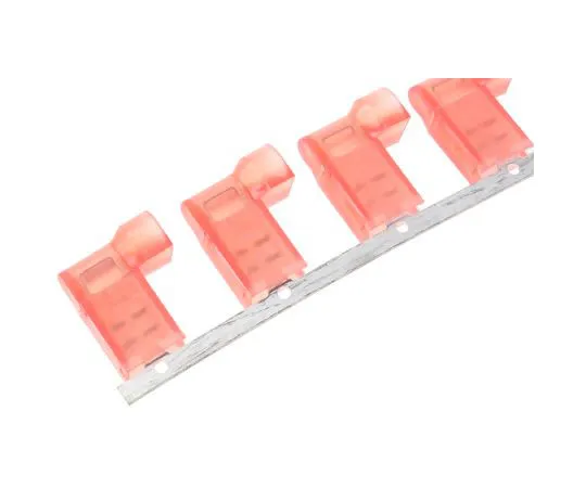 63-7686-87　TE Connectivity Ultra-Fast .187 Series Insulated Crimp Flag Terminal, 0.3mm² to 0.9mm², 22AWG to 18AWG, Red, Tin Plated　2-520334-2