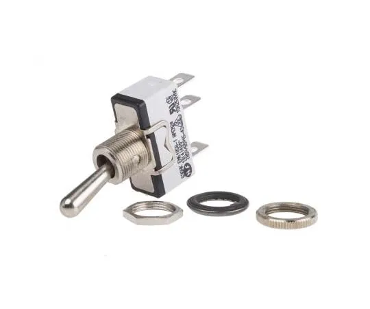 63-7701-33　Apem Single Pole Single Throw (SPST) Toggle Switch, Latching, Panel Mount　636H/2K